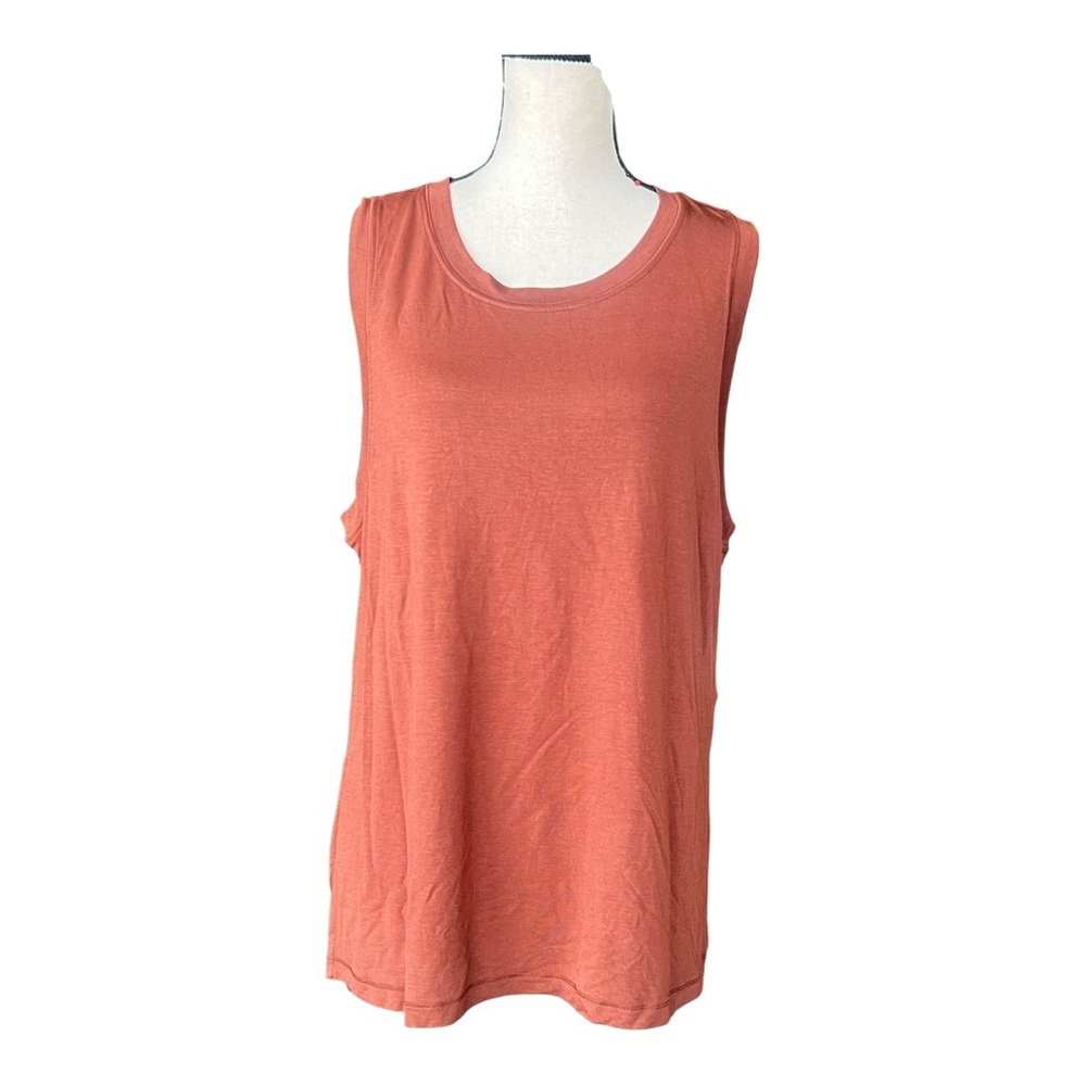 Ideology Terracotta Orange Sleeveless Muscle Tank Top - Size L